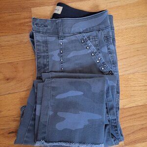 Army black & grey  capris